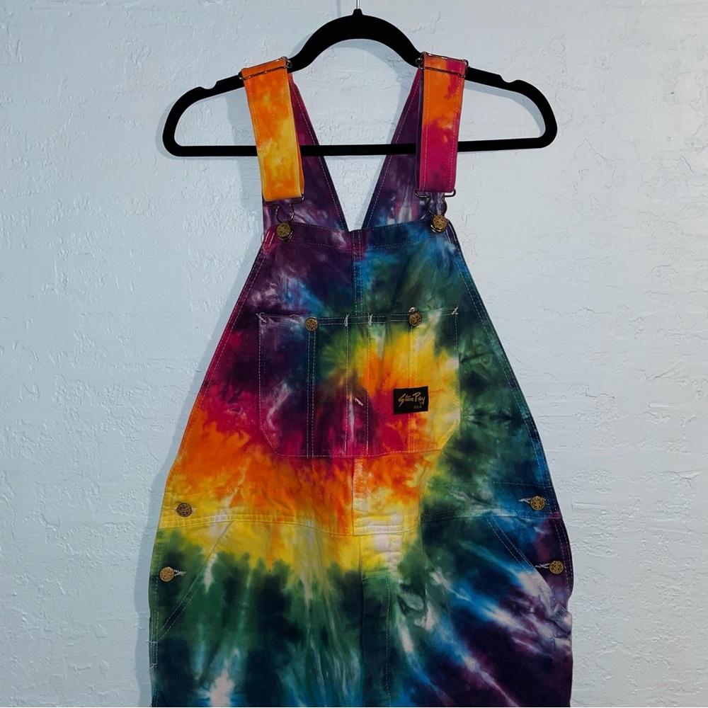RARE Vintage Authentic Stan Ray Tie-Die Overalls